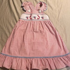 Shrimp and Grits Kids smocked dress.